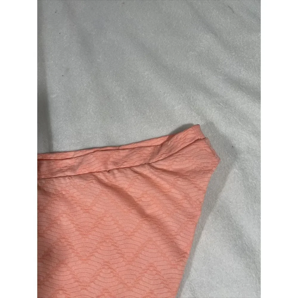NEW $54 Becca French Cut Bikini Bottoms in Salmon Pink [‎ Large ] #4117